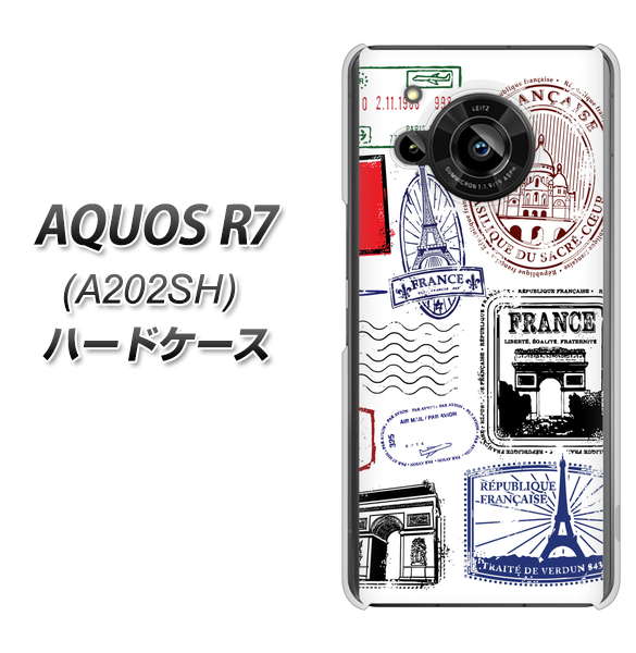 AQUOS R7 A202SH SoftBank 高画質仕上げ 背面印刷 ハードケース【592 FRANCE】