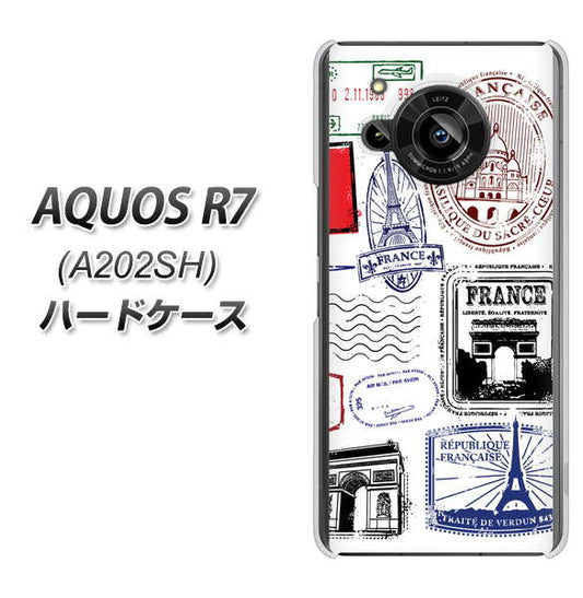 AQUOS R7 A202SH SoftBank 高画質仕上げ 背面印刷 ハードケース【592 FRANCE】