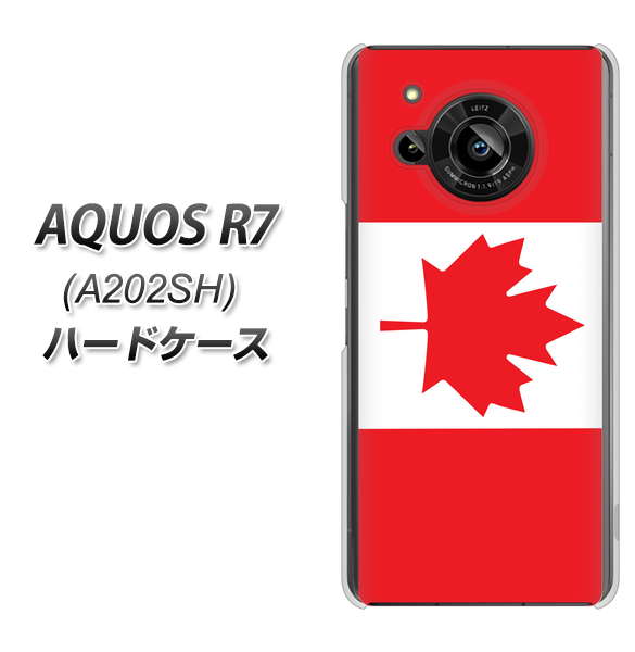AQUOS R7 A202SH SoftBank 高画質仕上げ 背面印刷 ハードケース【669 カナダ】