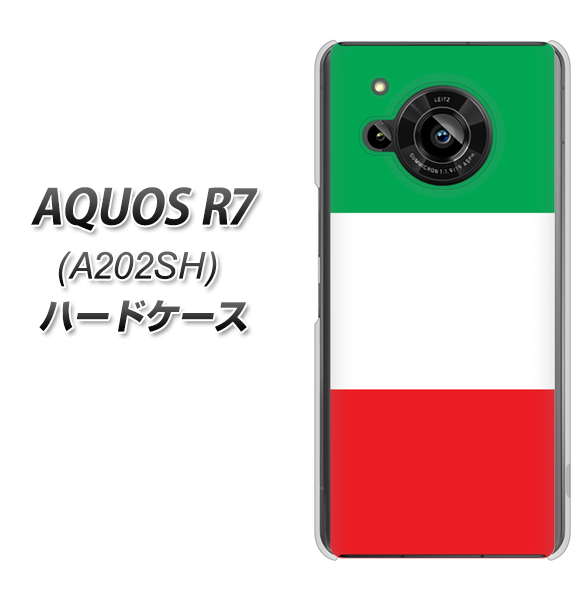 AQUOS R7 A202SH SoftBank 高画質仕上げ 背面印刷 ハードケース【676 イタリア】