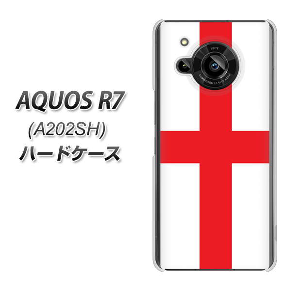AQUOS R7 A202SH SoftBank 高画質仕上げ 背面印刷 ハードケース【677 イングランド】