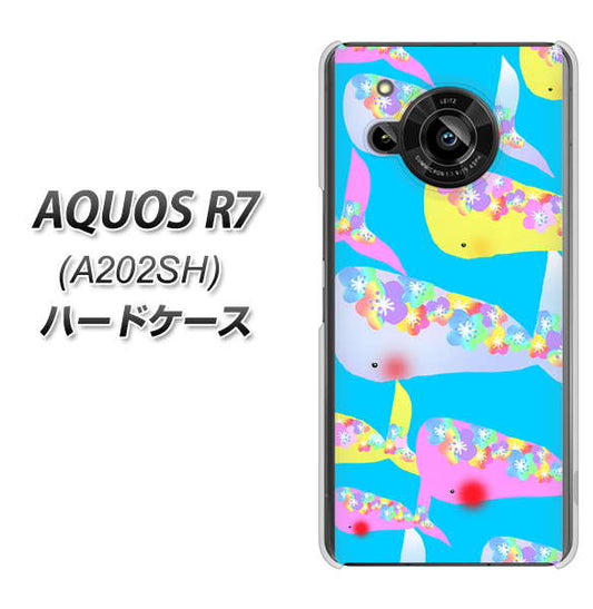 AQUOS R7 A202SH SoftBank 高画質仕上げ 背面印刷 ハードケース【1045 くじらの仲間】