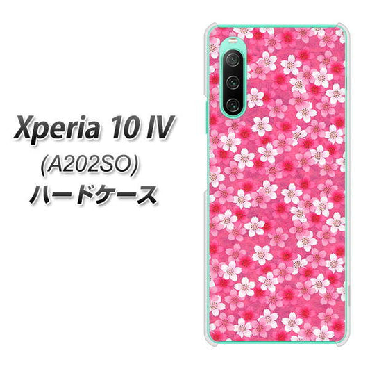 Xperia 10 IV A202SO SoftBank 高画質仕上げ 背面印刷 ハードケース【065 さくら】