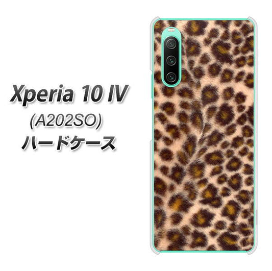 Xperia 10 IV A202SO SoftBank 高画質仕上げ 背面印刷 ハードケース【068 ヒョウ(茶)】