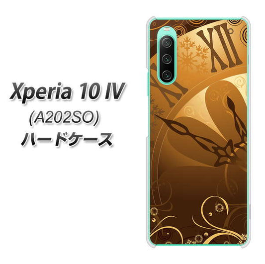 Xperia 10 IV A202SO SoftBank 高画質仕上げ 背面印刷 ハードケース【185 時を刻む針】