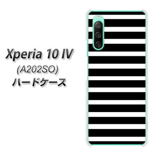 Xperia 10 IV A202SO SoftBank 高画質仕上げ 背面印刷 ハードケース【330 サイドボーダーブラック】