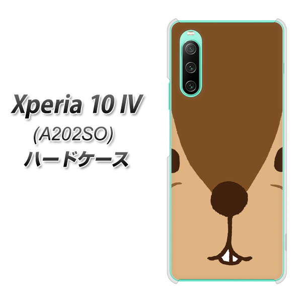 Xperia 10 IV A202SO SoftBank 高画質仕上げ 背面印刷 ハードケース【349 りす】