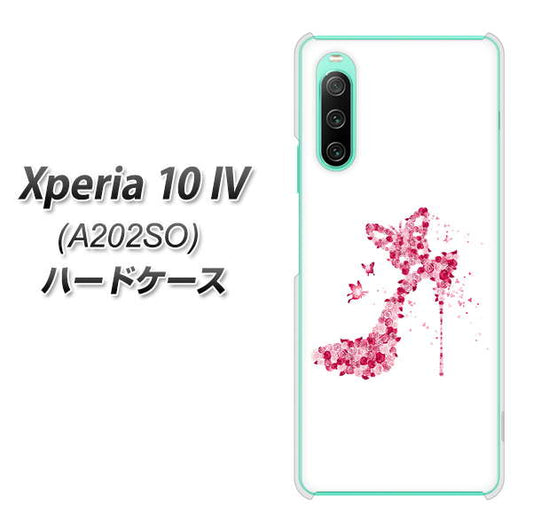 Xperia 10 IV A202SO SoftBank 高画質仕上げ 背面印刷 ハードケース【387 薔薇のハイヒール】