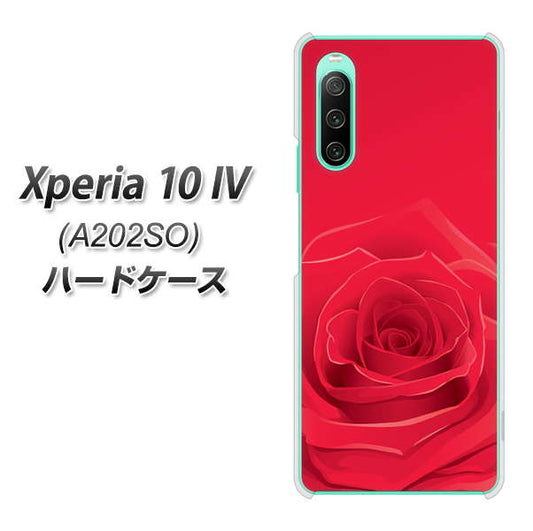 Xperia 10 IV A202SO SoftBank 高画質仕上げ 背面印刷 ハードケース【395 赤いバラ】