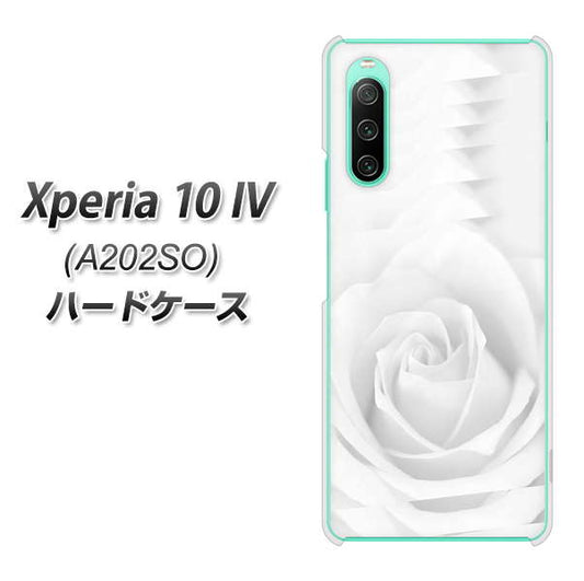 Xperia 10 IV A202SO SoftBank 高画質仕上げ 背面印刷 ハードケース【402 ホワイトRose】