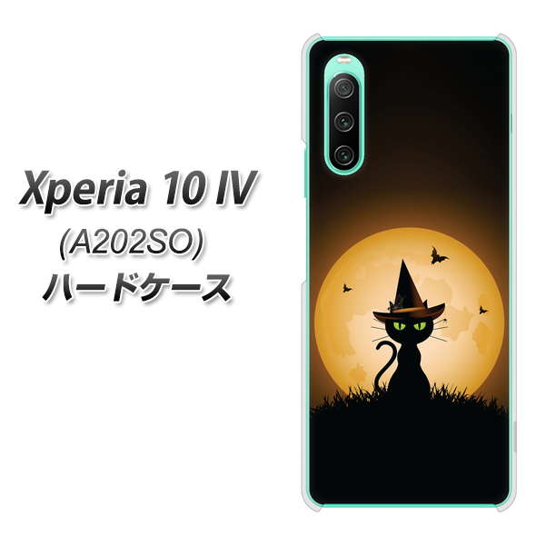 Xperia 10 IV A202SO SoftBank 高画質仕上げ 背面印刷 ハードケース【440 猫の魔法使い】