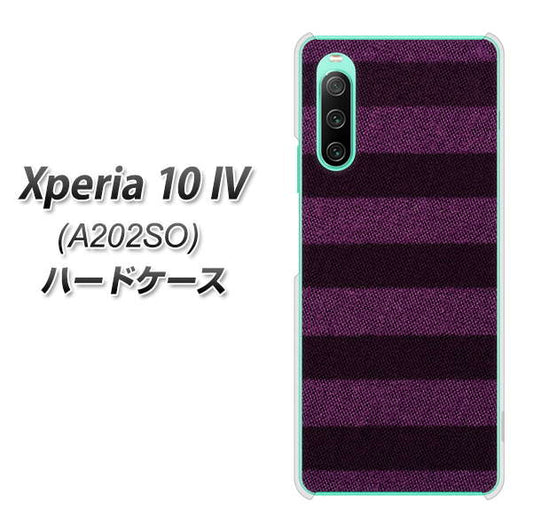 Xperia 10 IV A202SO SoftBank 高画質仕上げ 背面印刷 ハードケース【533 極太ボーダーPR&NV】