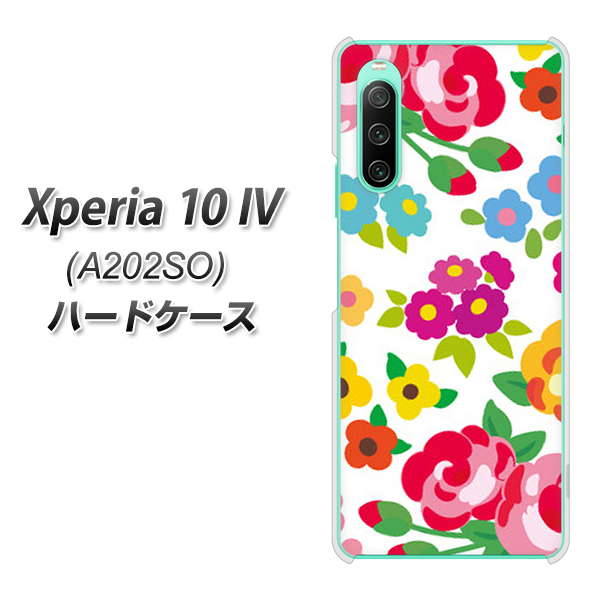 Xperia 10 IV A202SO SoftBank 高画質仕上げ 背面印刷 ハードケース【776 5月のフラワーガーデン】