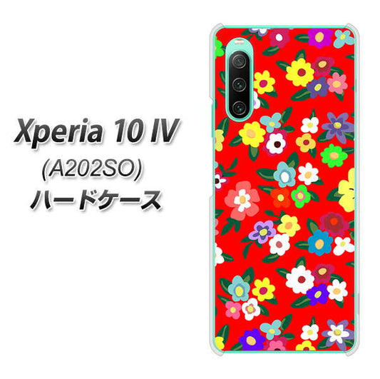 Xperia 10 IV A202SO SoftBank 高画質仕上げ 背面印刷 ハードケース【780 リバティプリントRD】