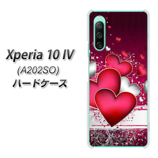 Xperia 10 IV A202SO SoftBank 高画質仕上げ 背面印刷 ハードケース【VA835 ハートの息吹】