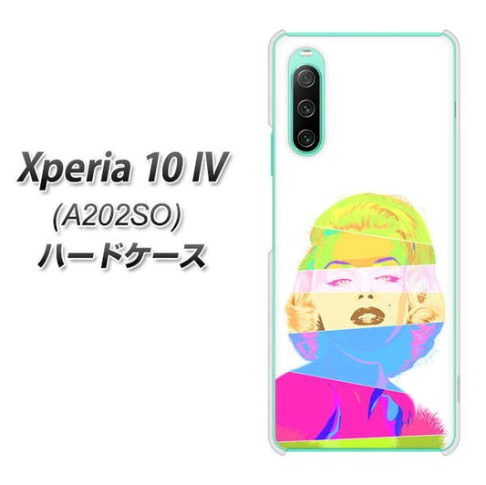 Xperia 10 IV A202SO SoftBank 高画質仕上げ 背面印刷 ハードケース【YJ208 マリリンモンローデザイン（A）】