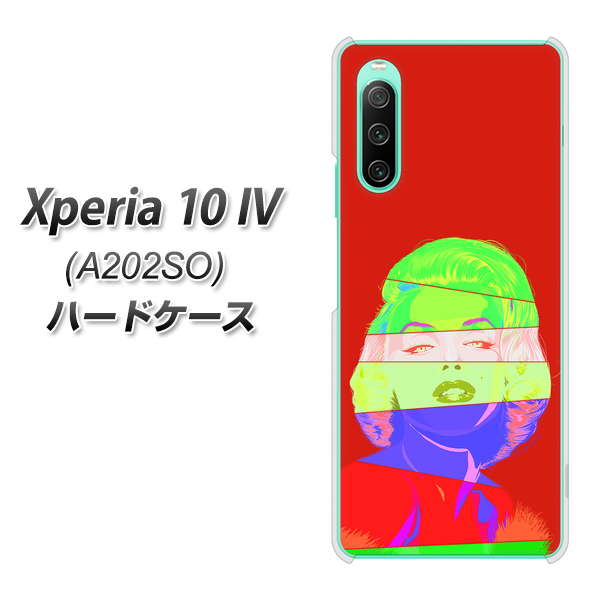 Xperia 10 IV A202SO SoftBank 高画質仕上げ 背面印刷 ハードケース【YJ209 マリリンモンローデザイン(B)】