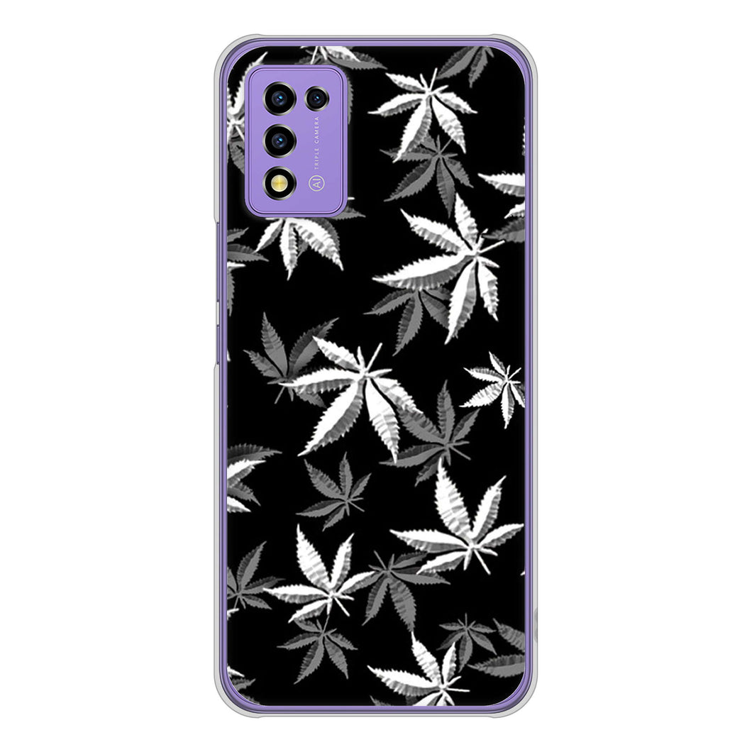 Libero 5G III A202ZT Y!mobile 高画質仕上げ 背面印刷 ハードケース 【064 モノトーン大麻ブラック】