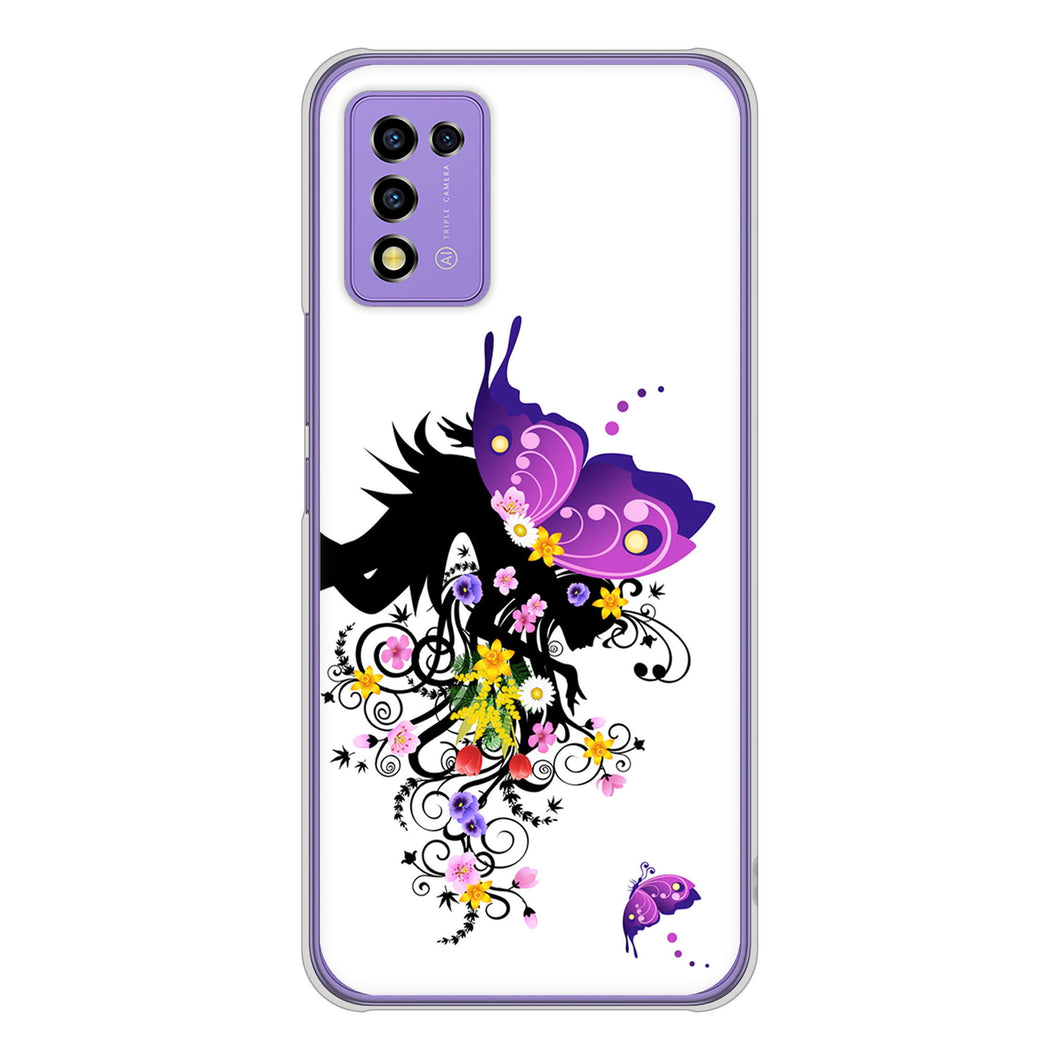 Libero 5G III A202ZT Y!mobile 高画質仕上げ 背面印刷 ハードケース バタフライ