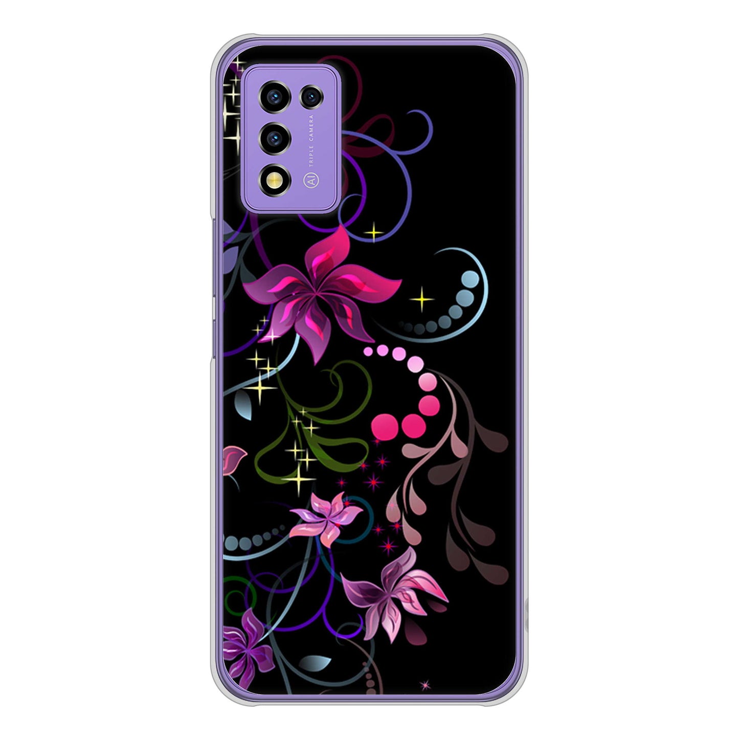 Libero 5G III A202ZT Y!mobile 高画質仕上げ 背面印刷 ハードケース 【263 闇に浮かぶ華】