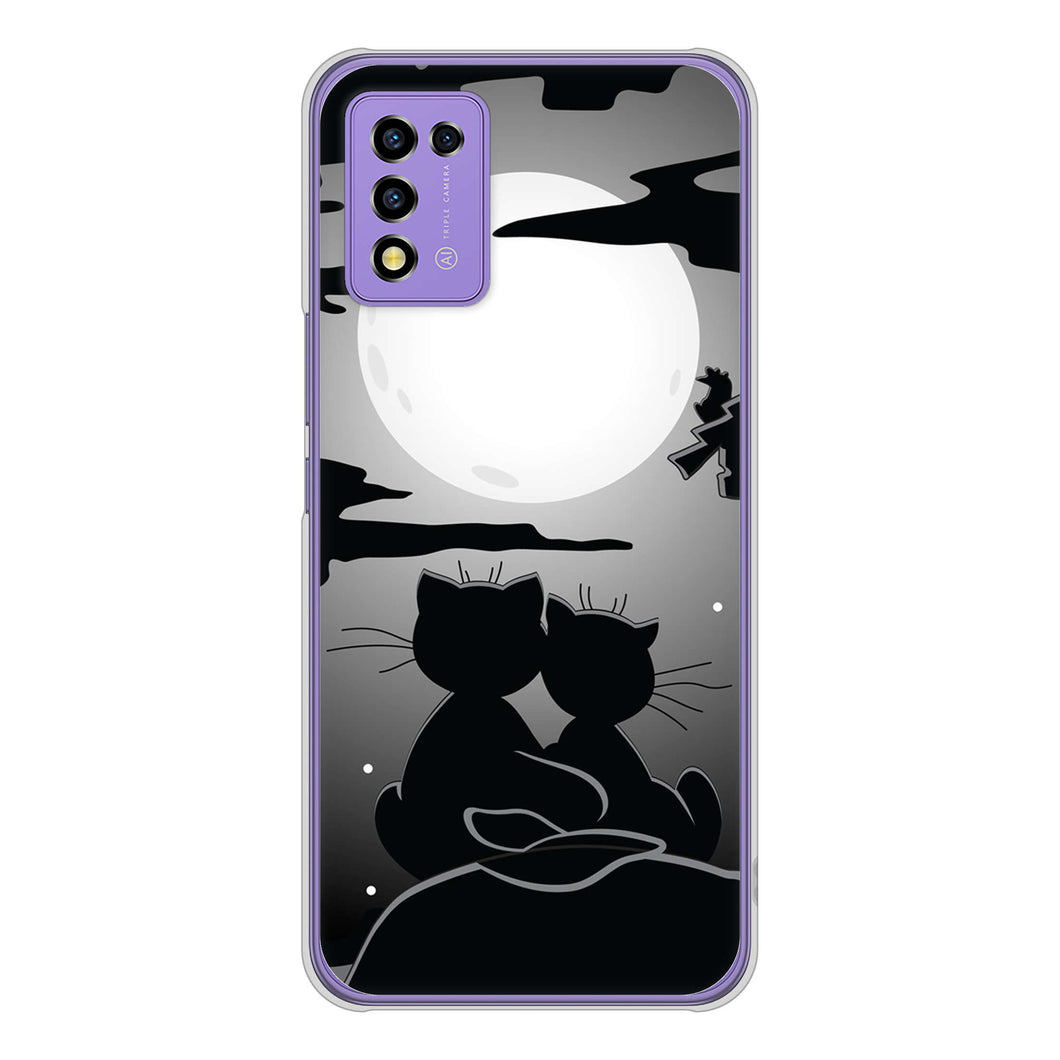 Libero 5G III A202ZT Y!mobile 高画質仕上げ 背面印刷 ハードケース 夜とネコ