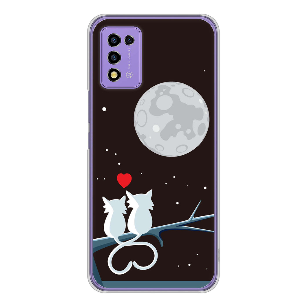 Libero 5G III A202ZT Y!mobile 高画質仕上げ 背面印刷 ハードケース 夜とネコ