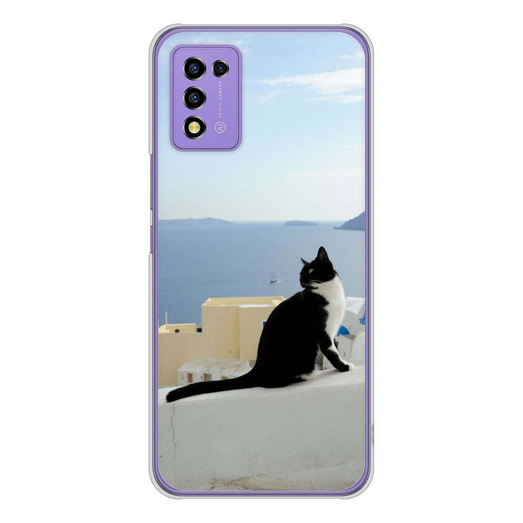 Libero 5G III A202ZT Y!mobile 高画質仕上げ 背面印刷 ハードケース 【VA805 ネコと地中海】