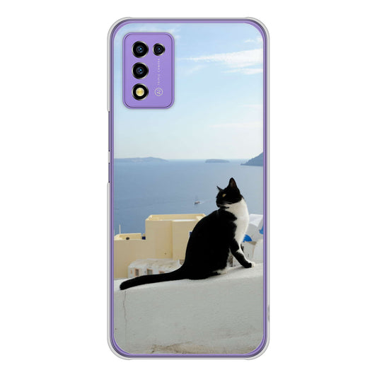 Libero 5G III A202ZT Y!mobile 高画質仕上げ 背面印刷 ハードケース 【VA805 ネコと地中海】