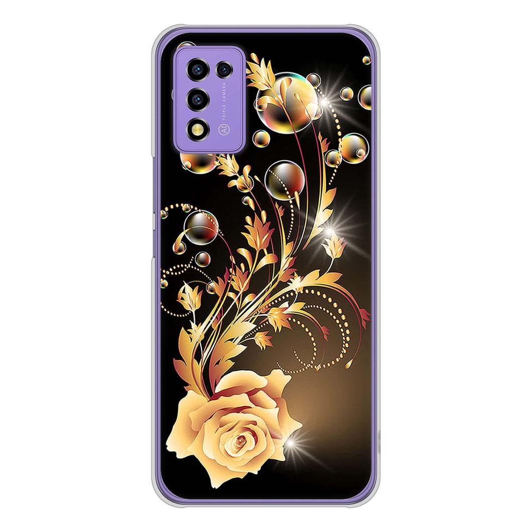 Libero 5G III A202ZT Y!mobile 高画質仕上げ 背面印刷 ハードケース ロマンチックなバラ