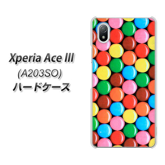 Xperia Ace III A203SO Y!mobile 高画質仕上げ 背面印刷 ハードケース【448 マーブルチョコ】