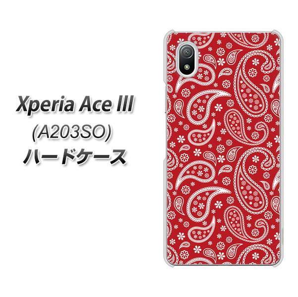 Xperia Ace III A203SO Y!mobile 高画質仕上げ 背面印刷 ハードケース【765 ペイズリーエンジ】
