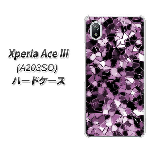 Xperia Ace III A203SO Y!mobile 高画質仕上げ 背面印刷 ハードケース【EK837 テクニカルミラーパープル】