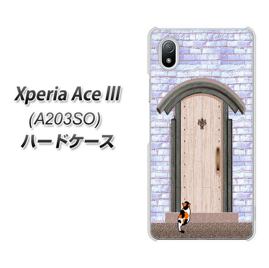 Xperia Ace III A203SO Y!mobile 高画質仕上げ 背面印刷 ハードケース【YA952 石ドア02 素材クリア】
