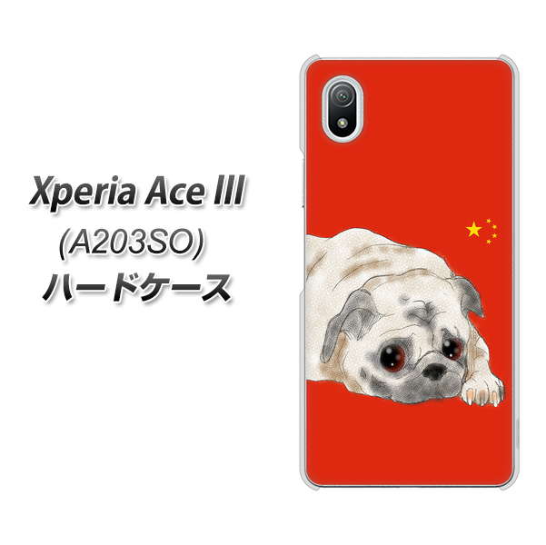 Xperia Ace III A203SO Y!mobile 高画質仕上げ 背面印刷 ハードケース【YD857 パグ03】
