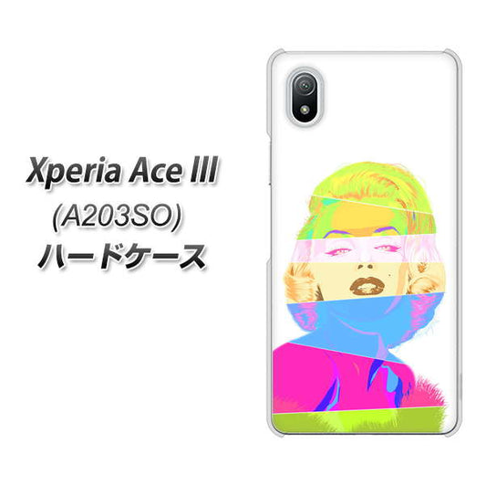 Xperia Ace III A203SO Y!mobile 高画質仕上げ 背面印刷 ハードケース【YJ208 マリリンモンローデザイン(A)】
