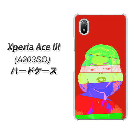Xperia Ace III A203SO Y!mobile 高画質仕上げ 背面印刷 ハードケース【YJ209 マリリンモンローデザイン（B）】