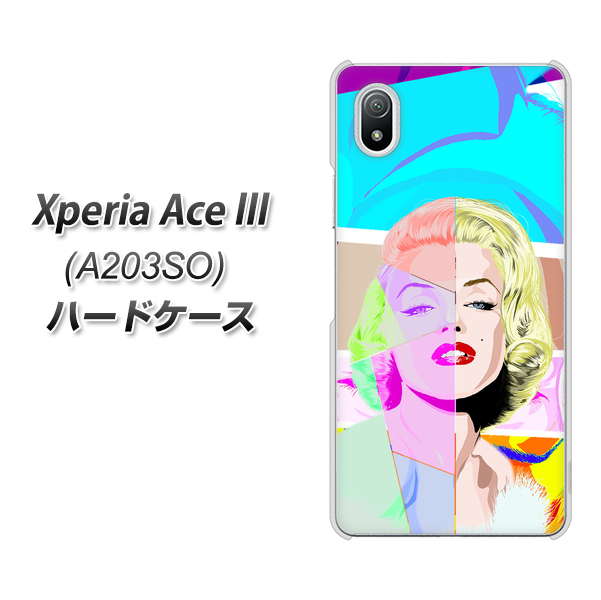 Xperia Ace III A203SO Y!mobile 高画質仕上げ 背面印刷 ハードケース【YJ210 マリリンモンローデザイン(C)】