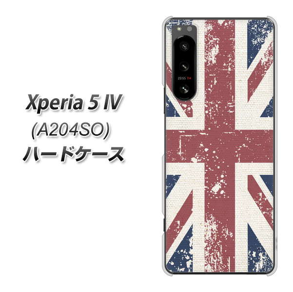 Xperia 5 IV A204SO SoftBank 高画質仕上げ 背面印刷 ハードケース【506 ユニオンジャック ビンテージ】