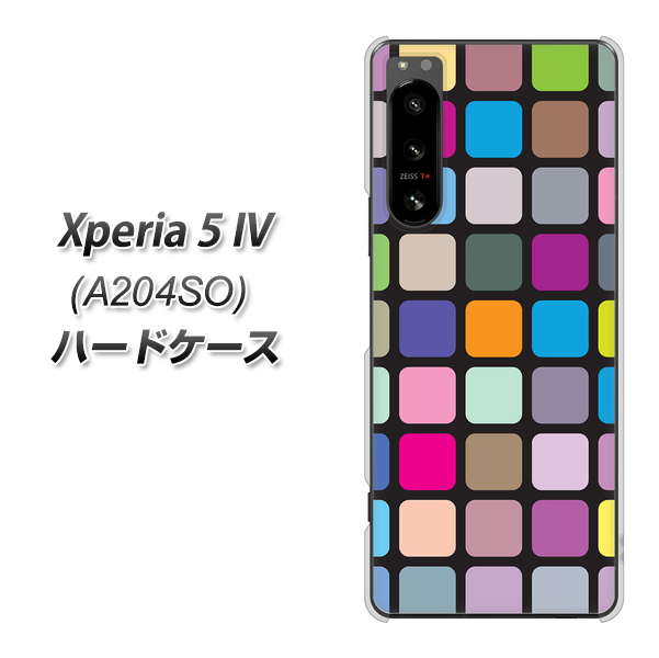 Xperia 5 IV A204SO SoftBank 高画質仕上げ 背面印刷 ハードケース【509 カラースクエア】