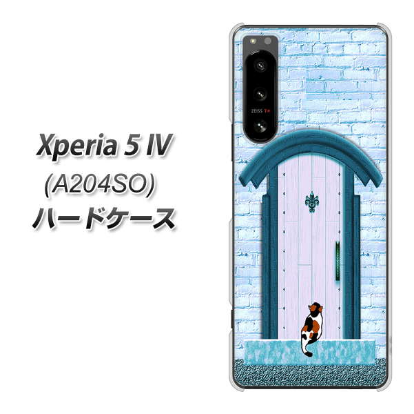 Xperia 5 IV A204SO SoftBank 高画質仕上げ 背面印刷 ハードケース【YA953 石ドア03 素材クリア】
