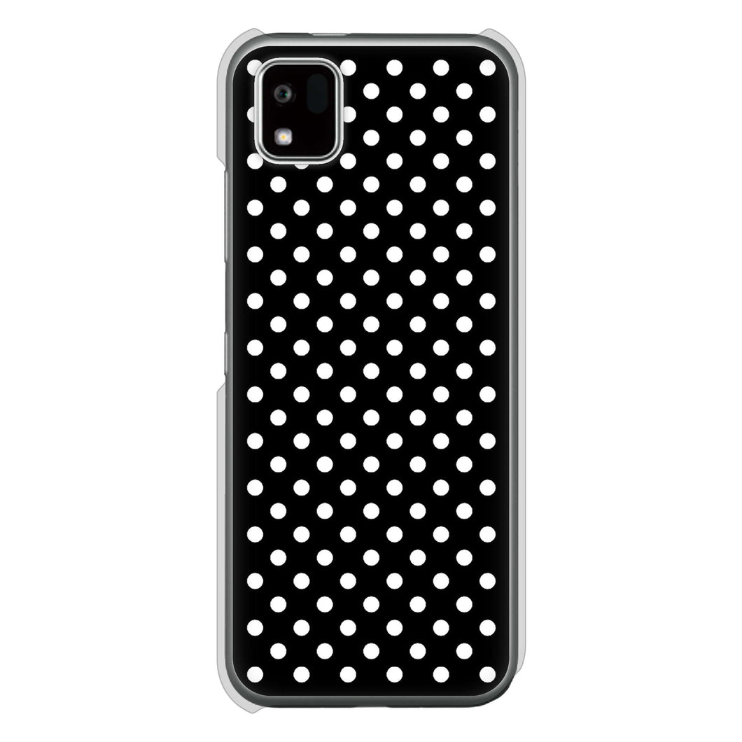 かんたんスマホ3 A205KC Y!mobile 高画質仕上げ 背面印刷 ハードケースシンプル柄(水玉)