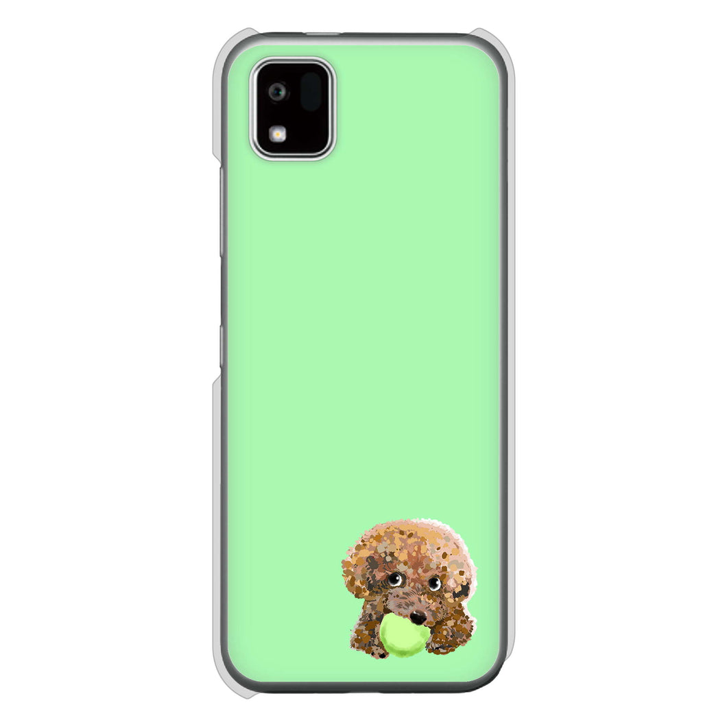 かんたんスマホ3 A205KC Y!mobile 高画質仕上げ 背面印刷 ハードケーストイプードル&ボール