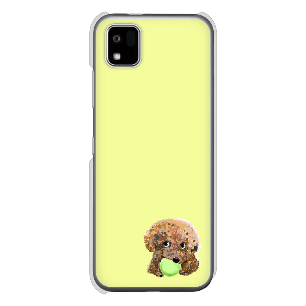 かんたんスマホ3 A205KC Y!mobile 高画質仕上げ 背面印刷 ハードケーストイプードル&ボール