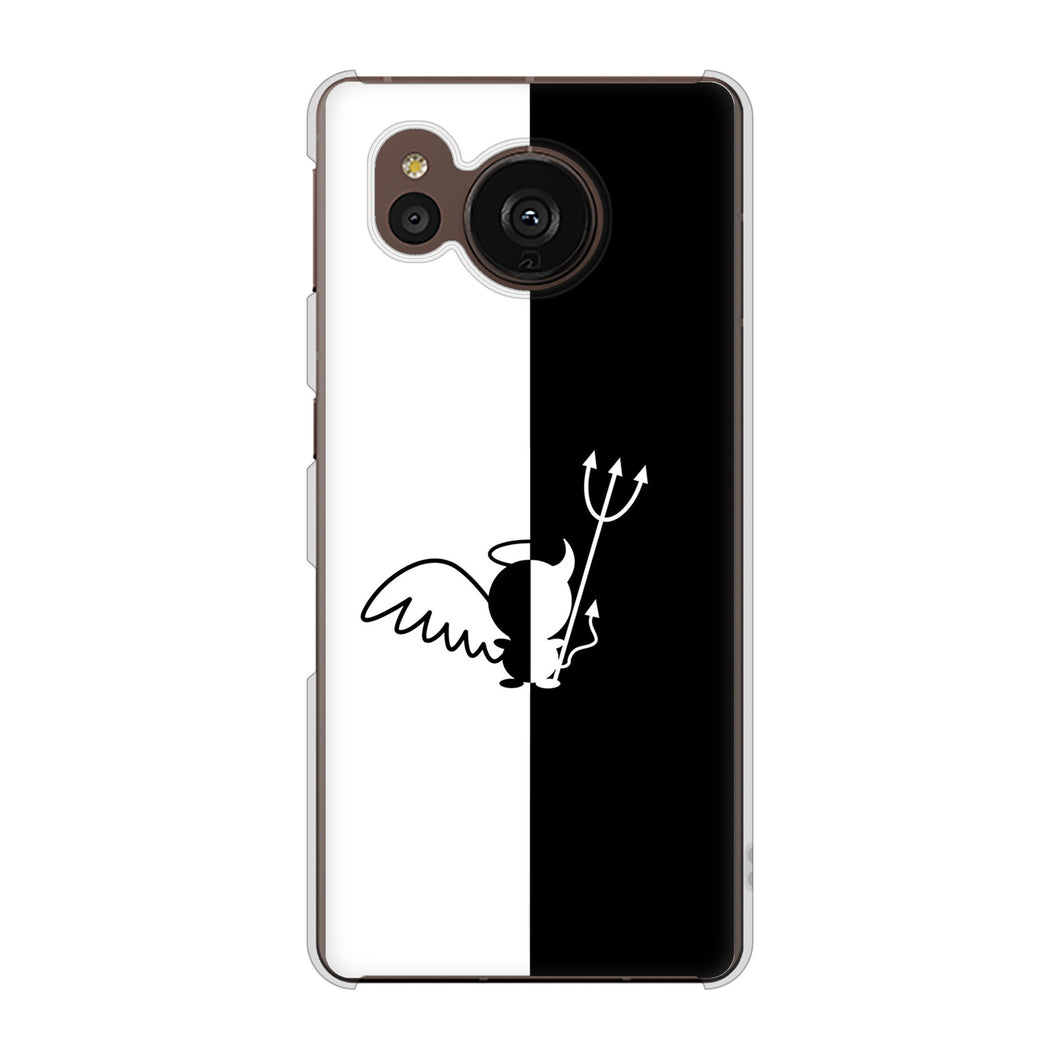 AQUOS sense7 plus A208SH SoftBank 高画質仕上げ 背面印刷 ハードケース 【027 ハーフデビット】