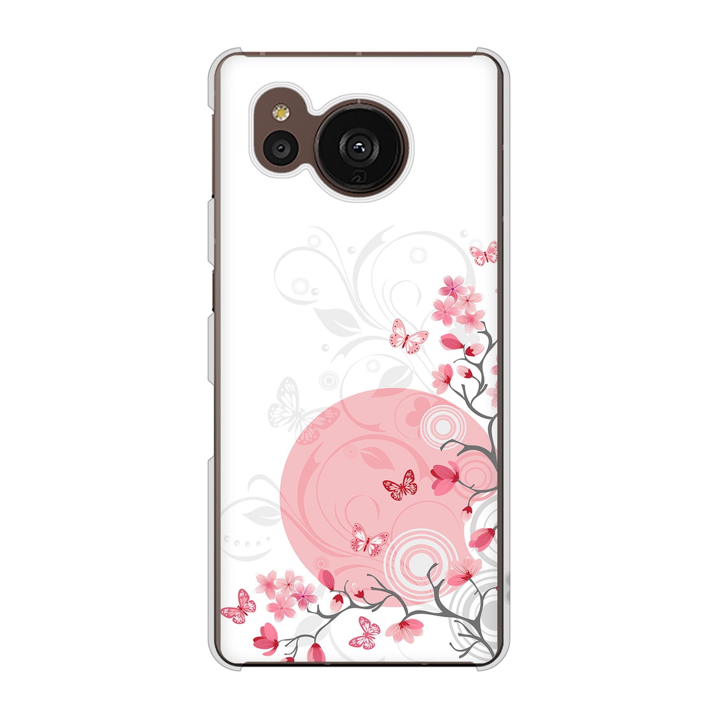 AQUOS sense7 plus A208SH SoftBank 高画質仕上げ 背面印刷 ハードケース バタフライ