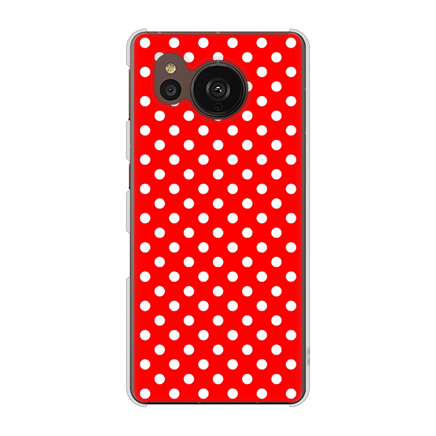 AQUOS sense7 plus A208SH SoftBank 高画質仕上げ 背面印刷 ハードケース シンプル柄(水玉)