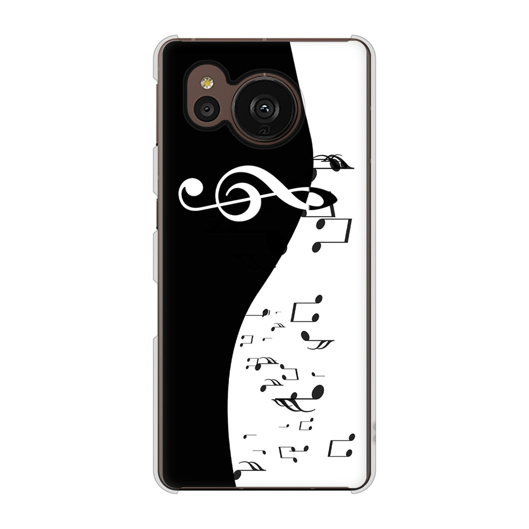 AQUOS sense7 plus A208SH SoftBank 高画質仕上げ 背面印刷 ハードケース 音符