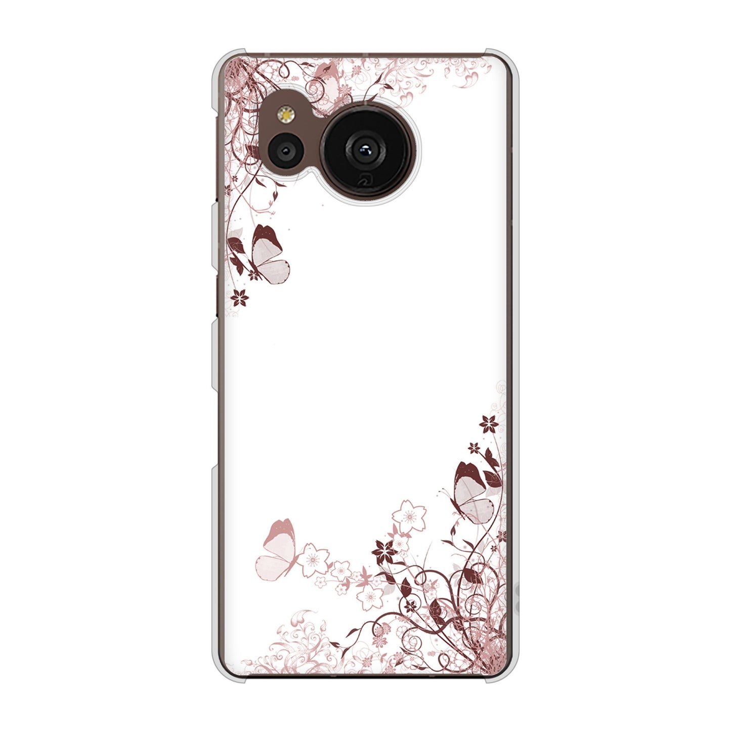 AQUOS sense7 plus A208SH SoftBank 高画質仕上げ 背面印刷 ハードケース バタフライ
