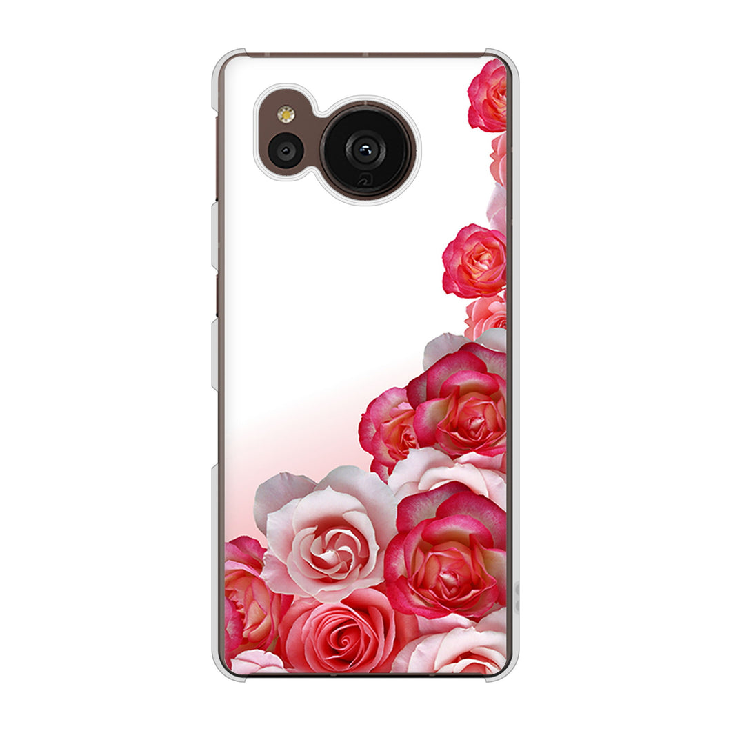 AQUOS sense7 plus A208SH SoftBank 高画質仕上げ 背面印刷 ハードケース ロマンチックなバラ