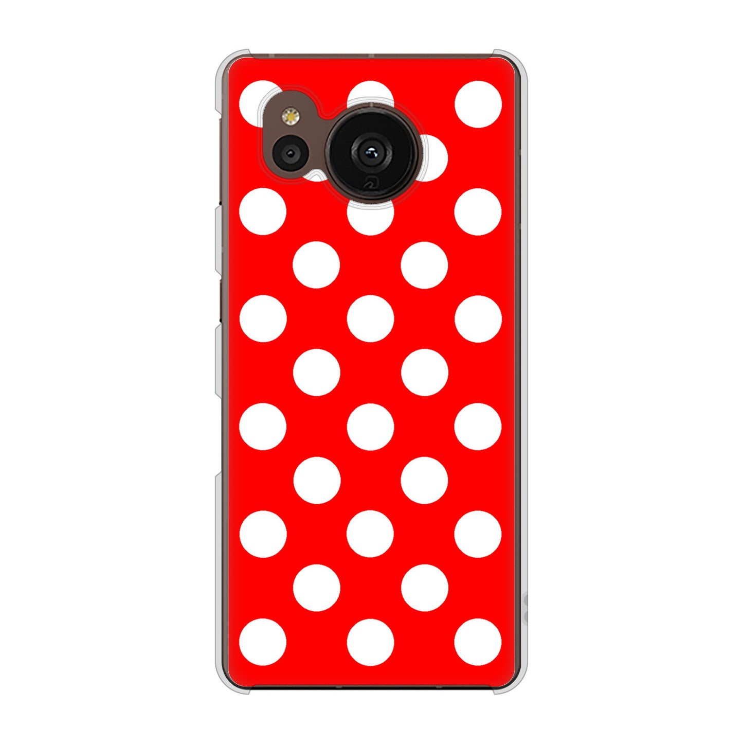 AQUOS sense7 plus A208SH SoftBank 高画質仕上げ 背面印刷 ハードケース シンプル柄(水玉)